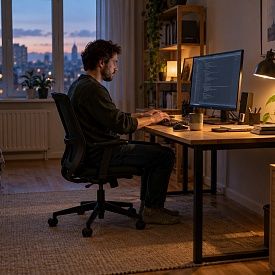 Вакансия программиста 1С Битрикс — редакционная иллюстрация