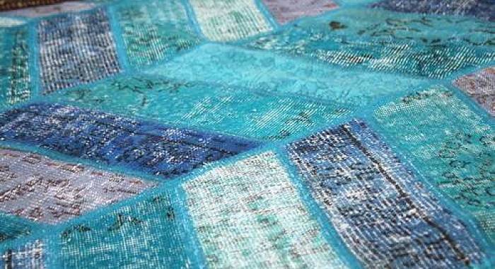 Персидский ковер ручной работы Vintage Like Me Patchwork JEANS