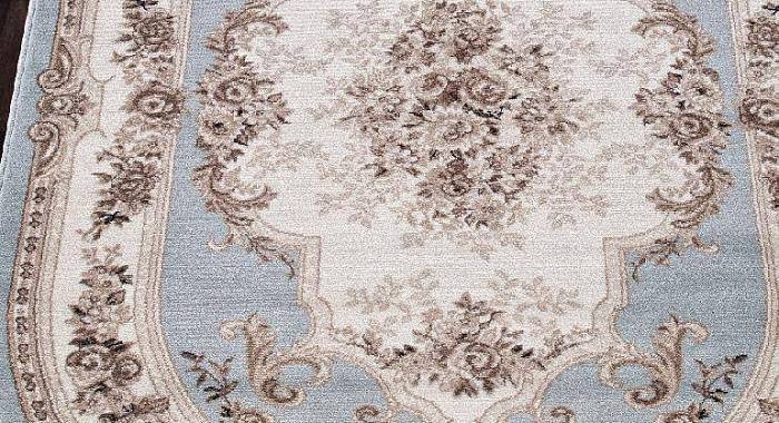 Ковер VALENCIA DELUXE 4015 L.BLUE-BROWN Овал