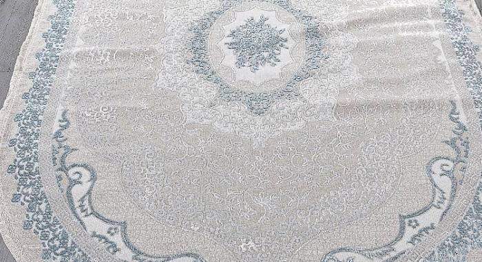 Ковер EFSAN Q010A CREAM SHRINK / BLUE FDY Овал