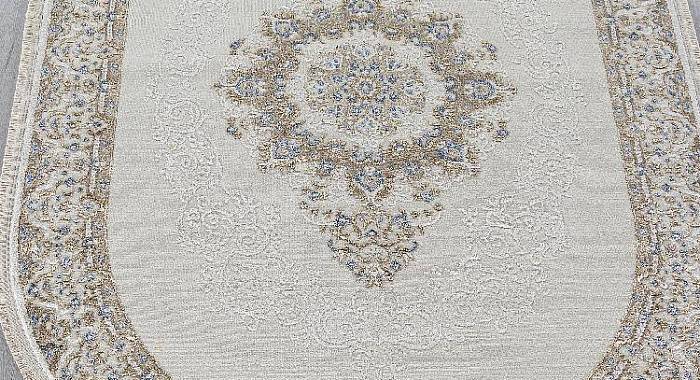 Ковер MOSSO 27236A CREAM / BLUE Овал