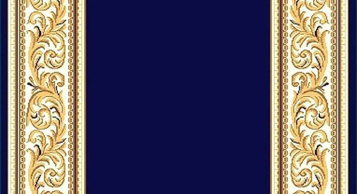 Ковровая дорожка Кремлевская 40150-38 темно-синяя